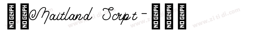 免费Maitland Script字体转换
